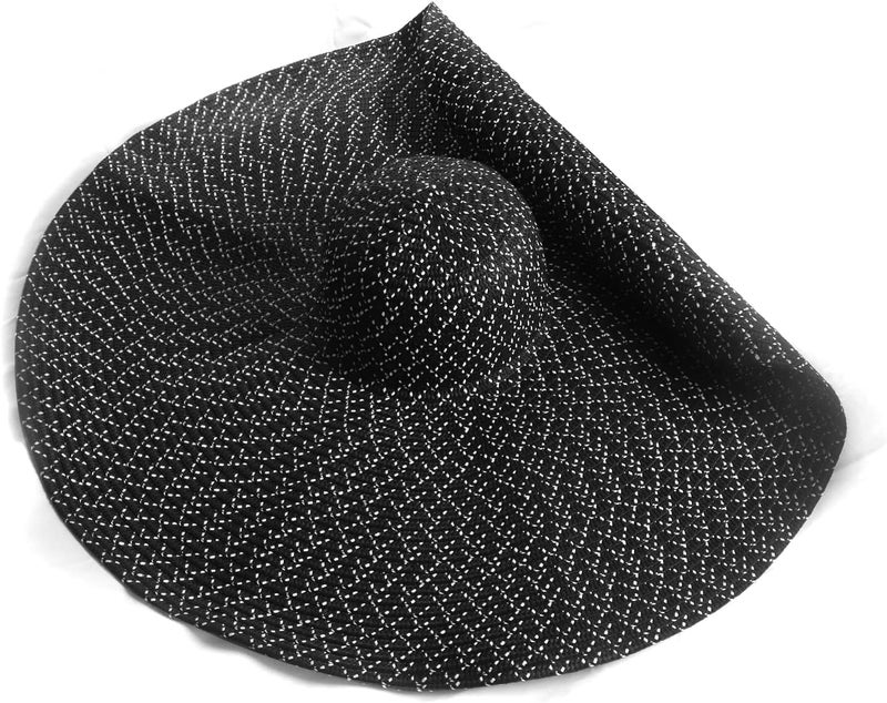 DECHISY Oversized Beach Straw Hat for Women, Fashion Large Wide Brim Visor Hats Handmade Roll Up Floppy Sun Hat for Summer Beach Cap - Image 1